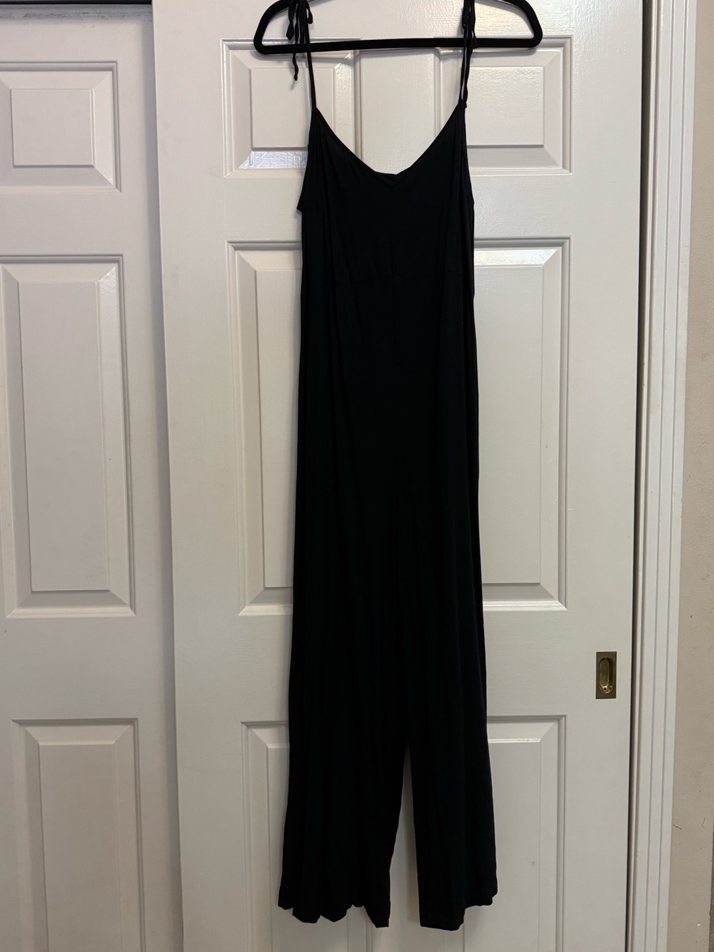 Old Navy Black Tie-Shoulder Wide-Leg Jumpsuit
